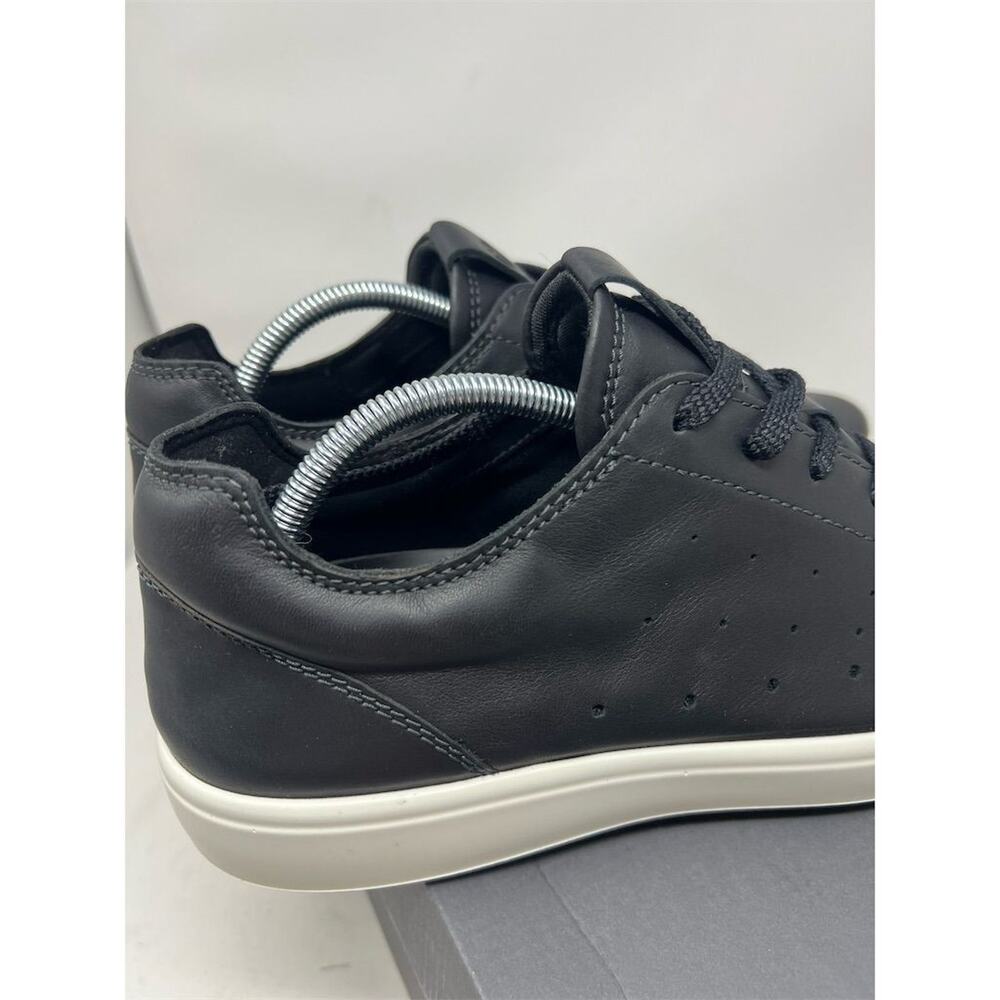 ECCO Men's Soft 7 Cloud Black Leather Sneakers Size 10 Casua - Picture 7 of 12